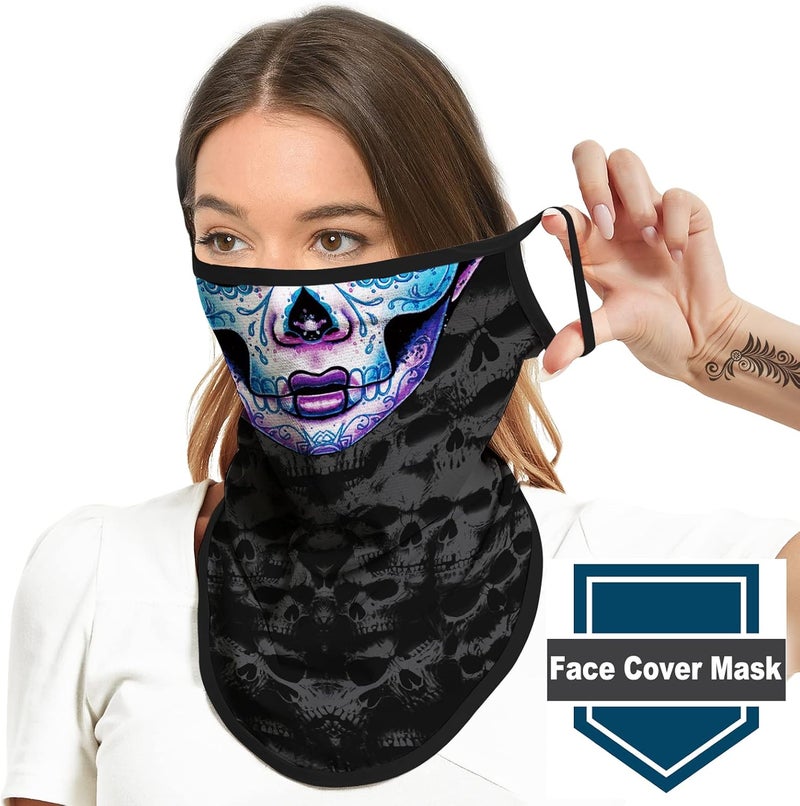 Obacle Bandana Face Mask with Ear Loops Neck Gaiter Face Mask Scarf Face Cover for Men Women - Image 4